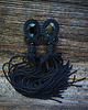 kolczyki soutache Czarne kolczyki soutache z frędzlami- długie 3