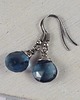 kolczyki wire wrapping Kwarc royal blue  - kolczyki 1