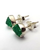 kolczyki wire wrapping naturalne surowe szmaragdy 1