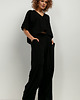 bluzki kimonowe damskie Bluza kimono z dekoltem V, T416, czarny 1