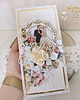 kartki scrapbooking Romantyczna kartka ślubna, pamiątka ślubu "Diary Roses2" GOTOWA 2