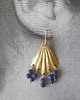 kolczyki z kamieniami Kolczyki ORIGAMI wachlarze z lapis lazuli 2