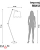 lampy podłogowe Czarna lampa stojąca z regulowanym ramieniem MANILA MIRROR w stylu loft 1