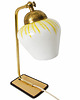 lampy stołowe Lampka Mid Century vintage, lata 60., mosiądz i szkło, stolikowa, E27 1
