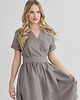 sukienki midi damskie Lniana Sukienka JASMINE TRUE GRAY 5