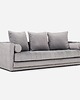 sofy i szezlongi Sofa KOPENHAGA srebrny welur, skandynawski design 1