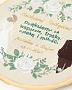 Ślub - inne Podziękowania ślubne, haft w tamborku 23 cm 7