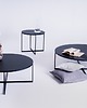 meble - stoły i stoliki - stoliki kawowe Designerski okrągły stolik kawowy NIKO 50 cm czarny podstawa X 2