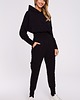 bluza z kapturem damska Bluza ze ściągaczem-czarna(M-592) 1