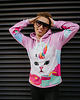 bluza z kapturem damska Damska Bluza z kapturem DR.CROW Collage Art 1