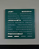 zegary Word Clock - duży zegar słowny TURKUSOWY 1