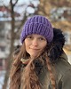 czapki damskie Czapka z merynosa 100%  neonowy fiolet 1