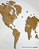 Ozdoby na ścianę Drewniana Mapa Świata z podpisami państw, kolor Dąb   XL 1