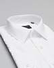 koszule męskie Jednolita koszula męska 00321 dł rękaw biały slim 2