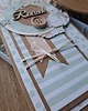 kartki scrapbooking Delikatna, warstwowa kartka na roczek dla chłopca 1