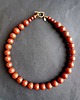 chokery Naszyjnik choker ROOTS jaspis czerwony kulki 12 mm 2