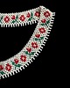 kolie Łemkowska krywulka Kwiatowy ornament, naszyjnik koralikowy handmade 5
