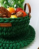 dekoracje świąteczne Świąteczny zielony kosz ze sznurka bawełnianego " Bowl Basket" 1
