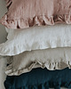 poduszki gładkie Lniana poszewka z falbanką white/beige/pink/blue 4