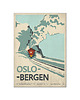 plakaty Travel poster A2, Skandynawia, Oslo-Bergen 1