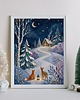 grafiki i ilustracje PLAKAT pokój dziecka ilustracja skandynawska zimowy las 3