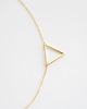 złote naszyjniki 16k Gold Plated Triangle Necklace 1