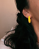 kolczyki z masy plastycznej Kolczyki HOOPS YELLOW - M 2