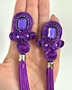 kolczyki soutache Kolczyki sutasz w kolorze fioletowym z chwostami 1