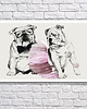 obrazy OBRAZ NA PŁÓTNIE -  120x80cm LOVE BULLDOG 2