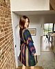 szlafroki damskie Szlafrok narzutka kimono w eleganckie paski 5