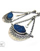 kolczyki wire wrapping Druzy - Blue 4