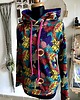 bluza z kapturem damska Bluza tropikalne owoce i kwiaty 2