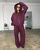 bluza z kapturem damska Bluza Wow light mauve wine kapturem (pętelka) 1
