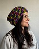czapki damskie Kolorowa duża czapka beanie z wełną i alpaką 1