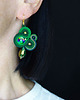 kolczyki soutache Isobelle - zielone  kolczyki soutache 1
