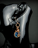 kolczyki wire wrapping Kolczyki z druzą z żywicy 8
