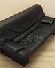 sofy i szezlongi Sofa skórzana czarna, włoski design, lata 60, produkcja: Włochy 5