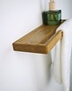 wieszaki Mała półka do łazienki z uchwytem na ręcznik  dębowa 5