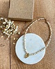 chokery Choker z kamienia rzecznego z sercem 2