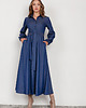 sukienki maxi damskie Sukienka maxi na guziki - SUK204 jeans 1