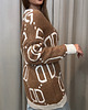 swetry damskie  Długi sweter Camel 4