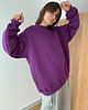 bluza bez kaptura damska Bluza Cheer long royal purple 2