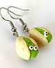 kolczyki z masy plastycznej Śmieszne kolczyki pistacje 2