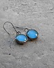 kolczyki wire wrapping Świetlisty niebieski - kolczyki 1