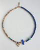 chokery Naszyjnik choker ANTYK TEBY lapis lazuli, jaspis obrazkowy, turkus mosiądz 3