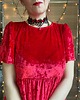 chokery Świąteczny czarny koronkowy choker w styly Stranger Things 3