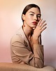 kolie Subtelny naszyjnik fala z bezbarwną kroplą "Coral" 2