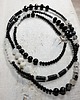 korale Czarno-biały długi sznur korali kors2 5