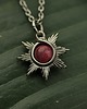 wisiory Mały krótki wisiorek słoneczko rodonit wire wrapping słońce 1