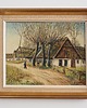 obrazy Obraz Gospodarstwo pod wierzbami, skandynawski design, lata 60 1